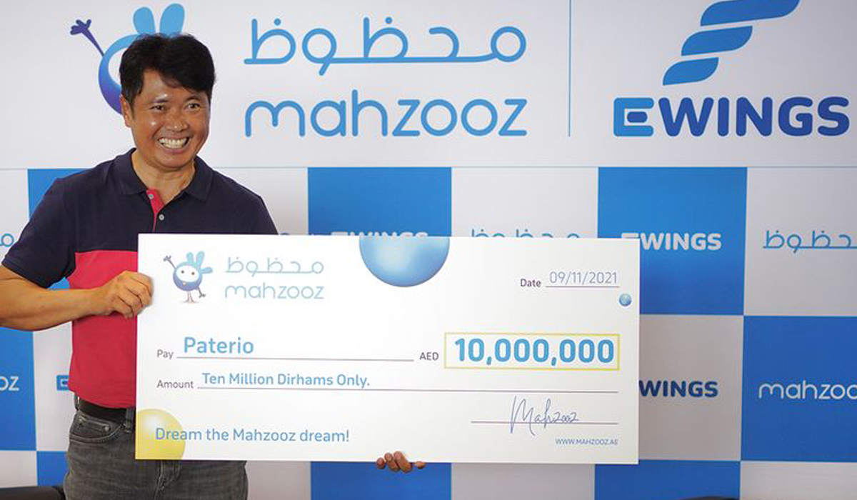 Filipino expat wins Dh10 million in Mahzooz draw
